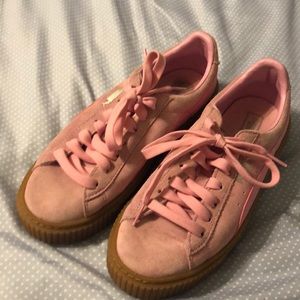 Brand New Pink Suede Platform Puma’s